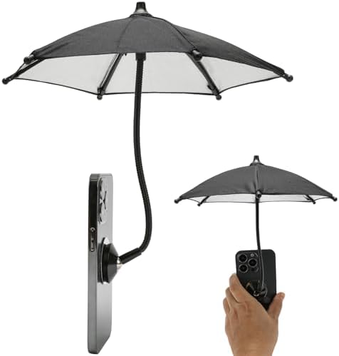 Mini magnetic umbrella phone