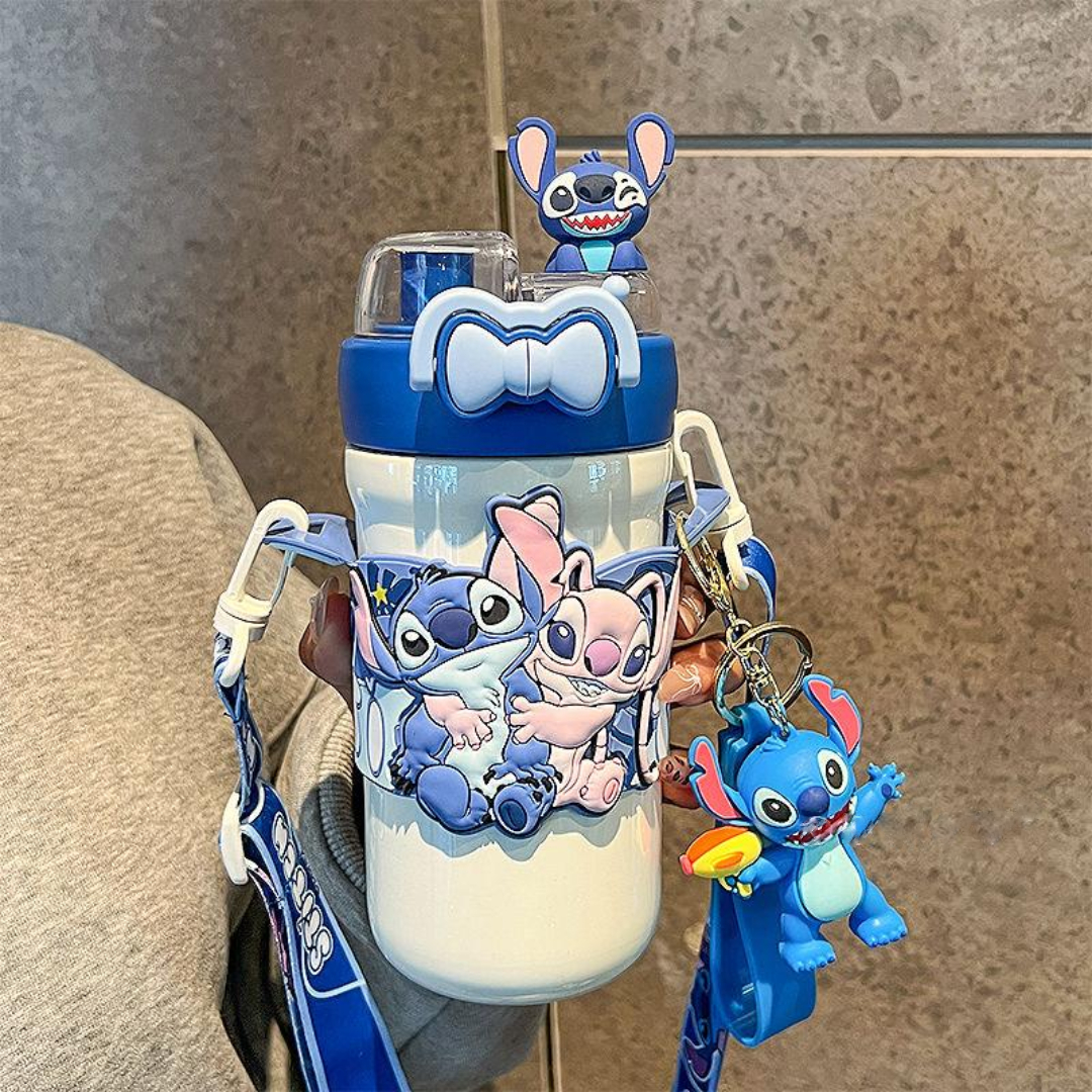 Stitch Double Drinking Cup with Gift Bag & Accessories