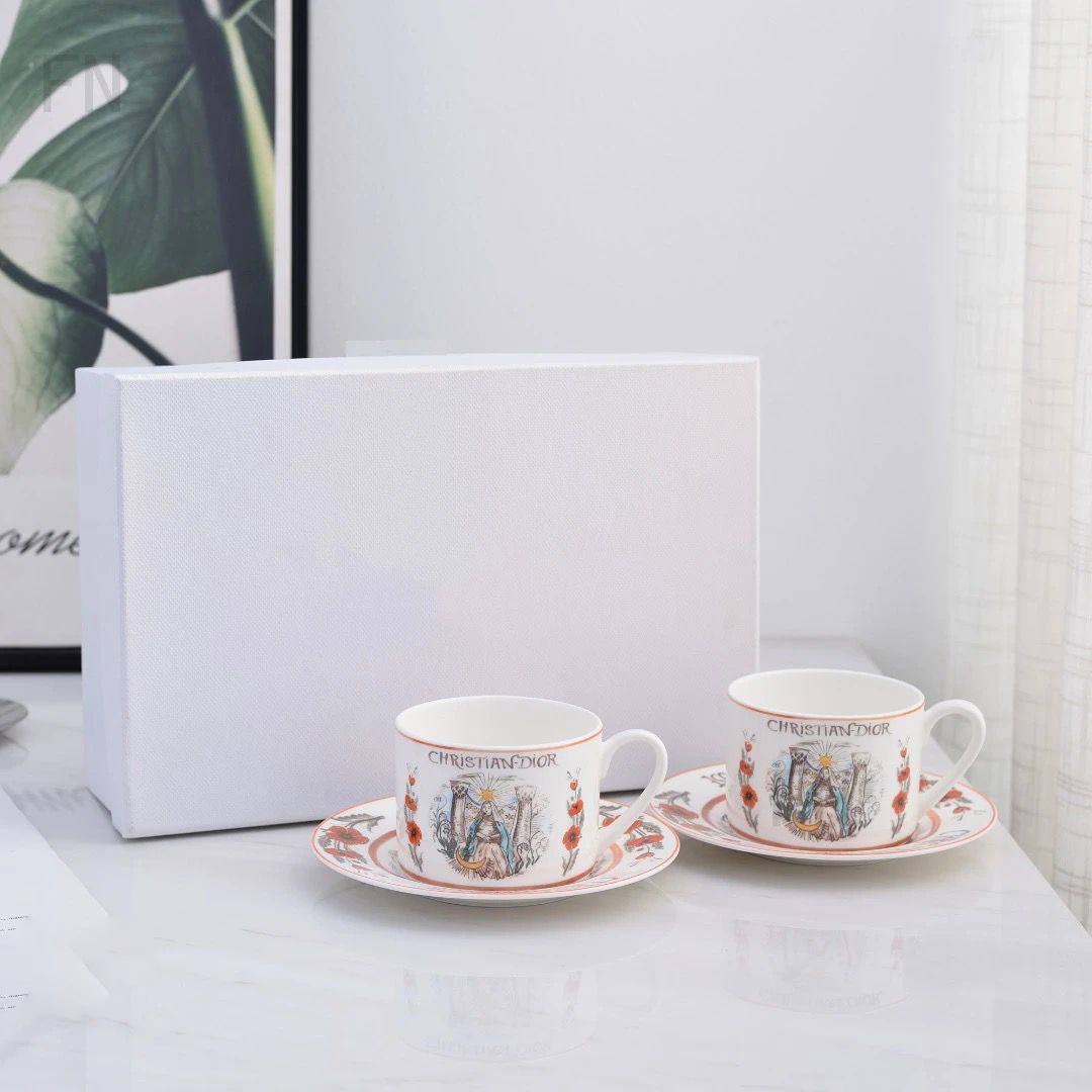 Christian Dior Luxury Porcelain Cup & Saucer Set Blend Gifts