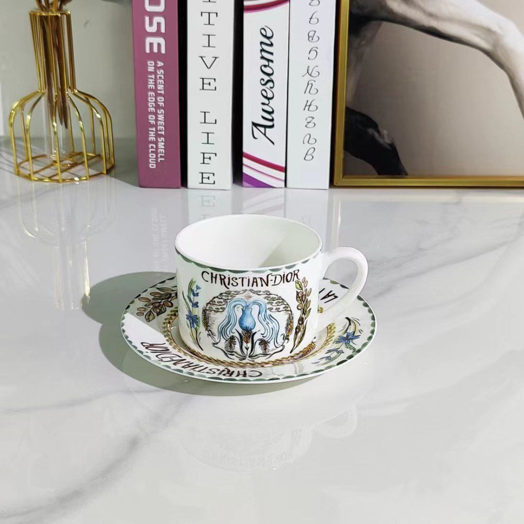 Christian Dior Luxury Porcelain Cup & Saucer Set Blend Gifts