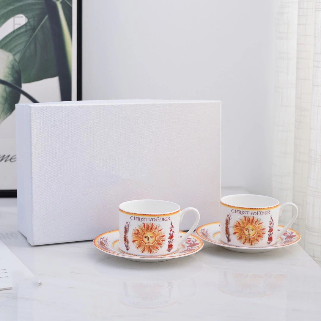 Christian Dior Luxury Porcelain Cup & Saucer Set Blend Gifts