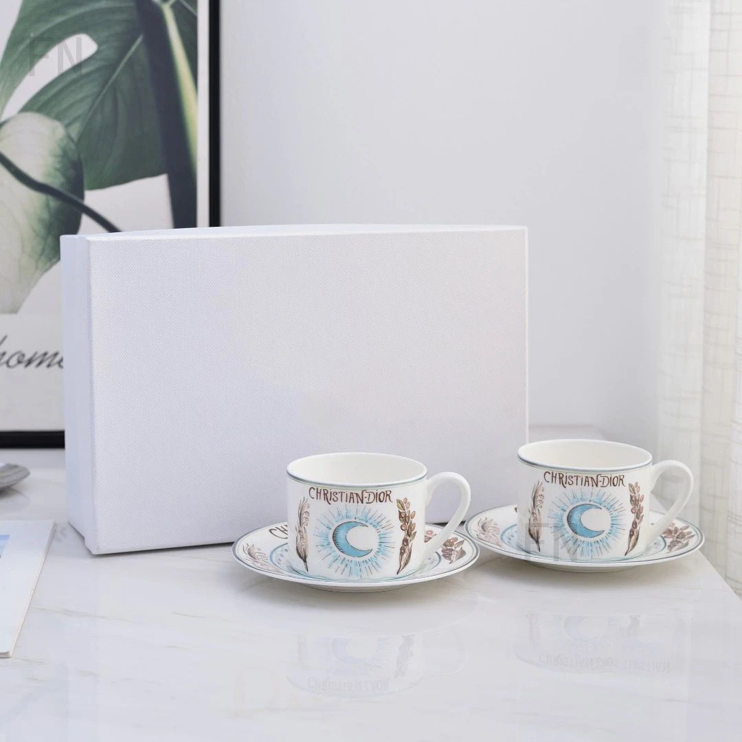 Christian Dior Luxury Porcelain Cup & Saucer Set Blend Gifts