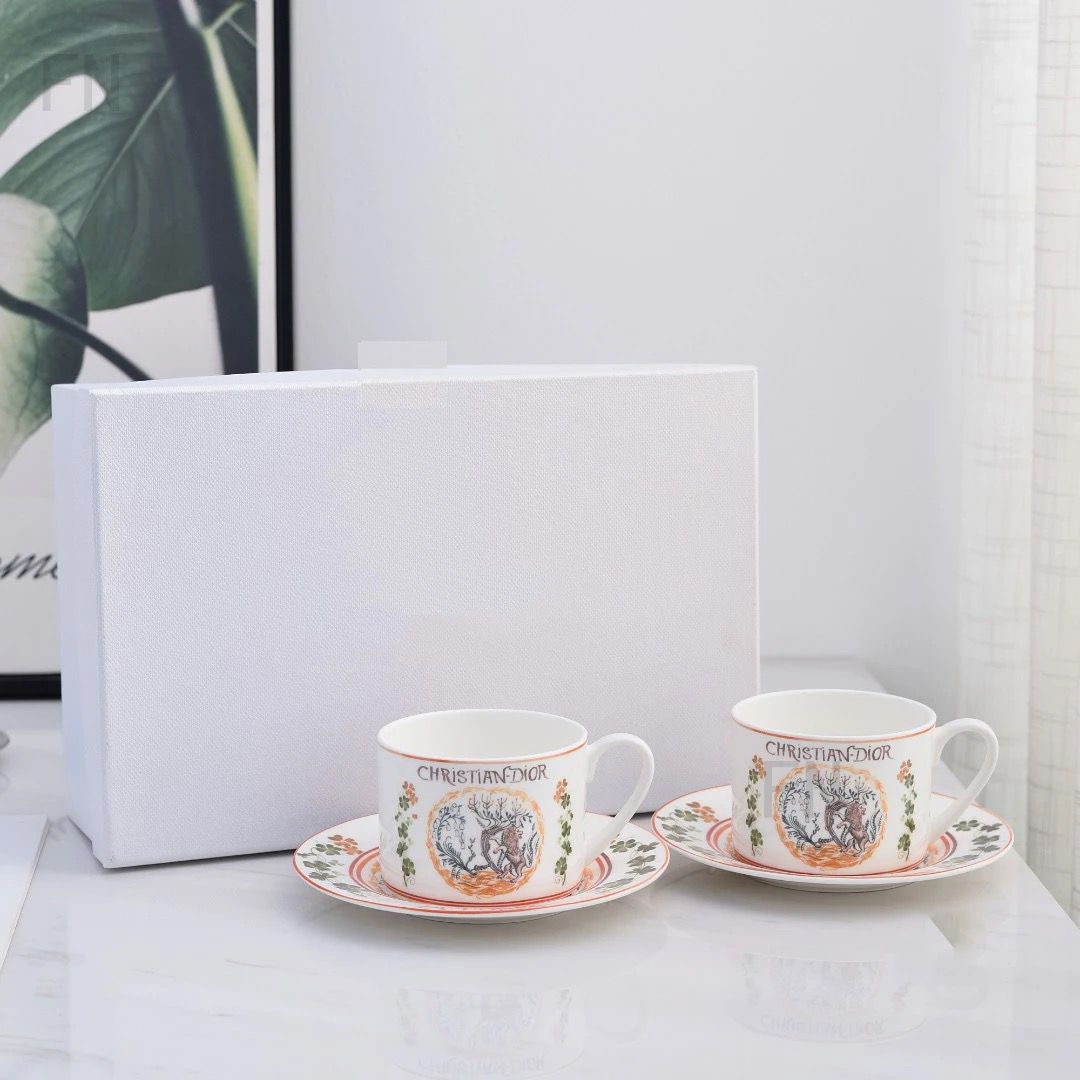 Christian Dior Luxury Porcelain Cup & Saucer Set Blend Gifts