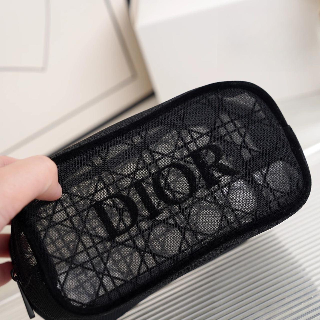 Dior Black Raglan Mesh Velvet Cosmetic Bag Blend Gifts