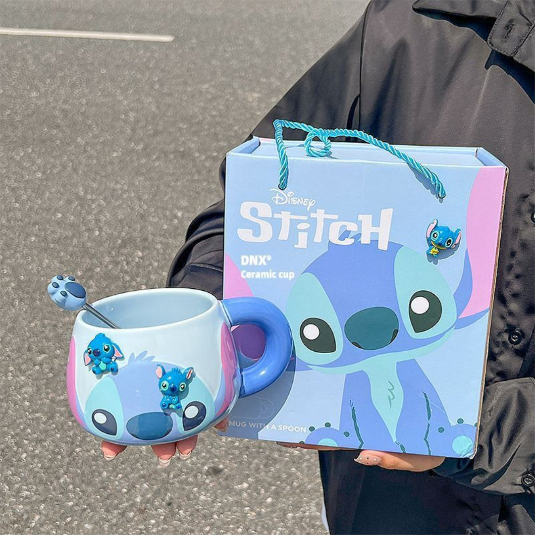 Disney Stitch & Angel Mug with Accessories
