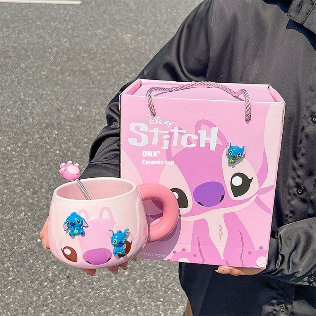Disney Stitch & Angel Mug with Accessories