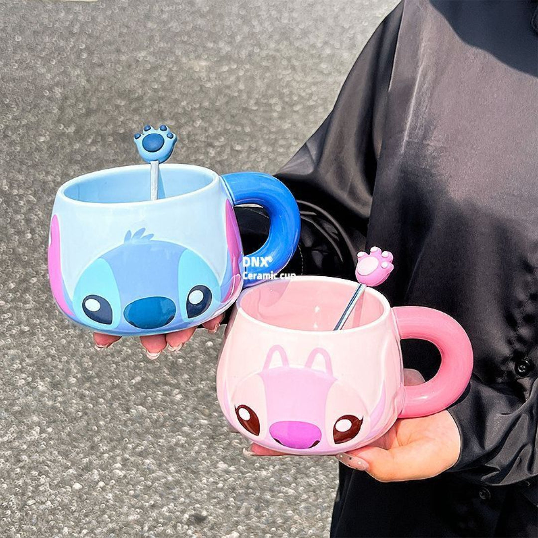 Disney Stitch & Angel Mug with Accessories