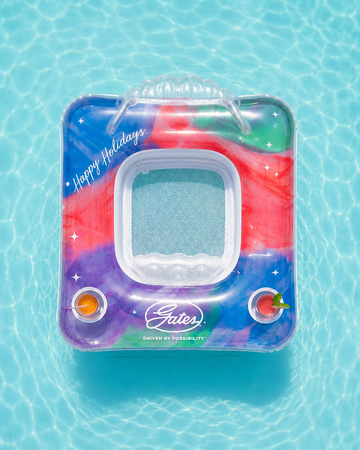 Inflatable Pool Lounge Chair with Mesh Seat & Cup Holders Blend Gifts