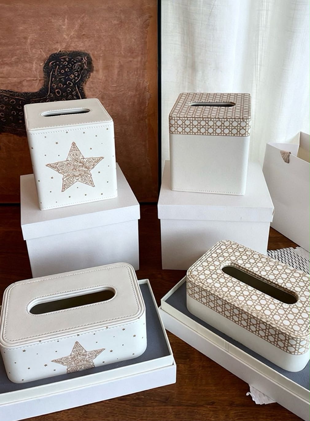 Dior Leather Square Cardboard Box Tissue Holder DIOR