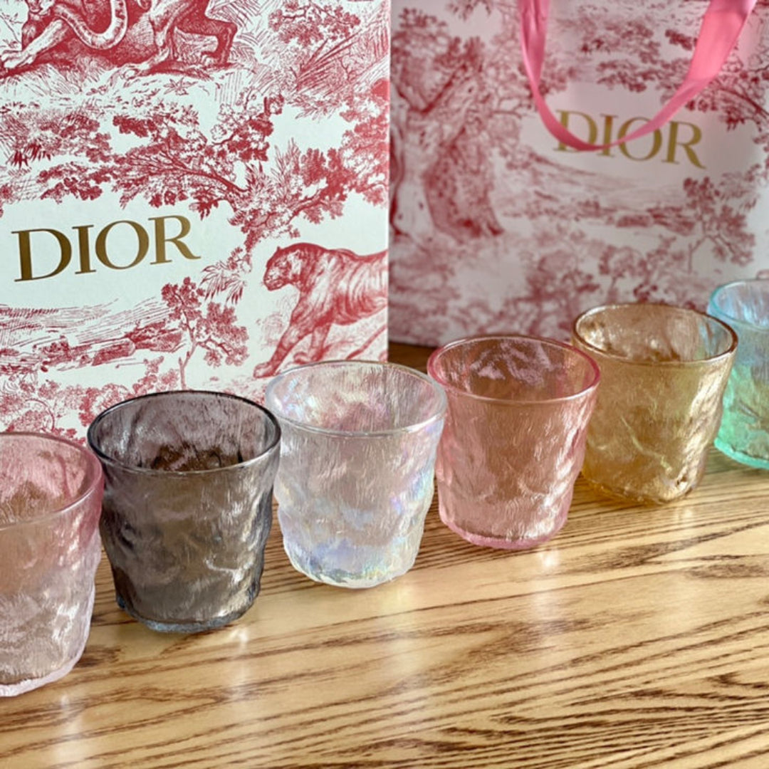 Dior multicolor glass cups