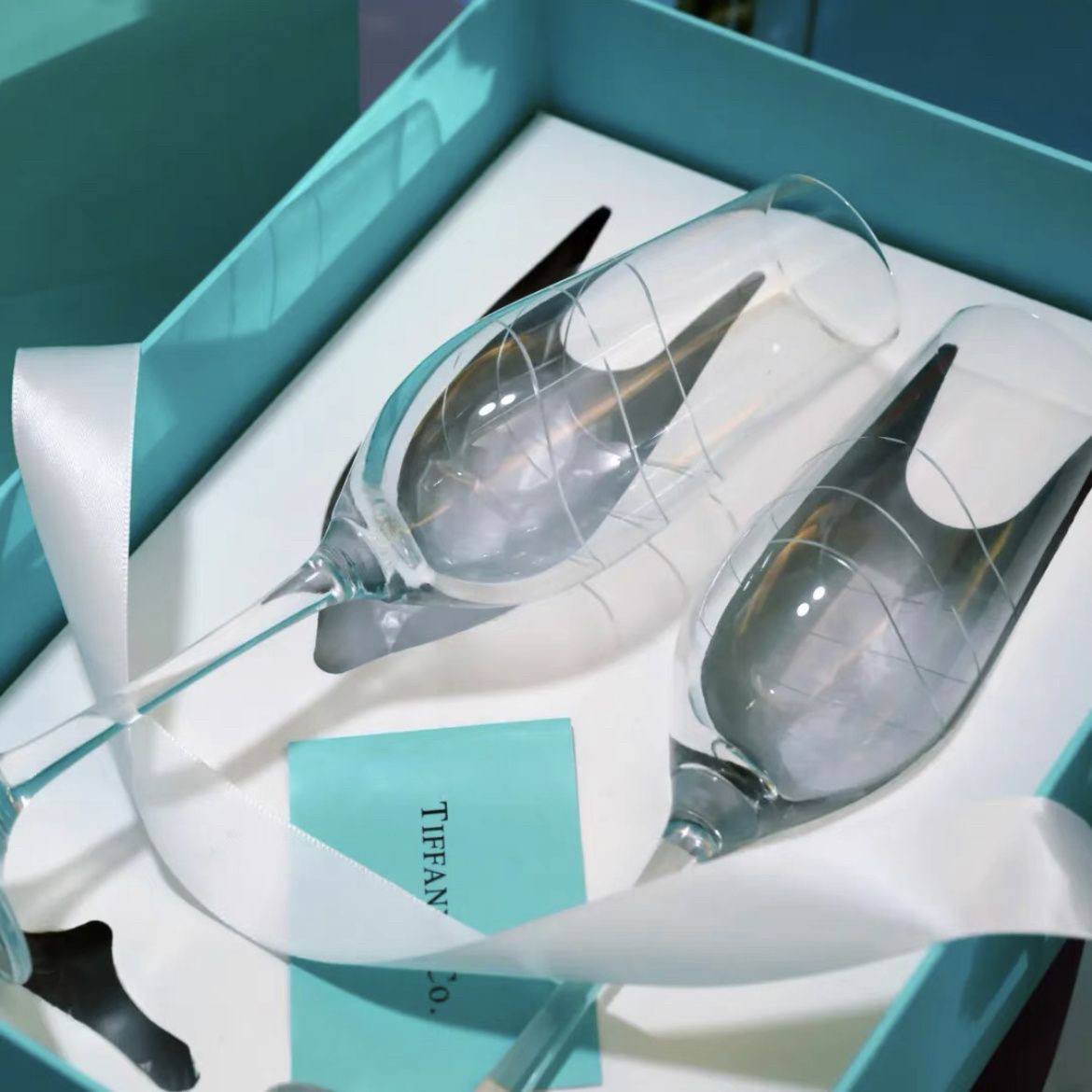 Tiffany & Co. Crystal Flutes - Set of 2