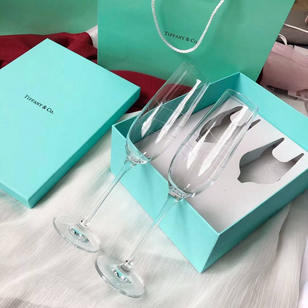 Tiffany & Co. Crystal Flutes - Set of 2