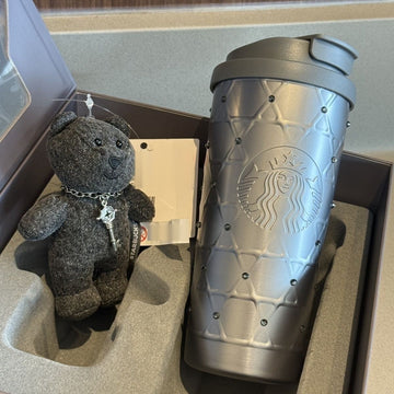 Starbucks Punk Ballet Rhinestone Tumbler & Bear Charm Gift Box, 550ml