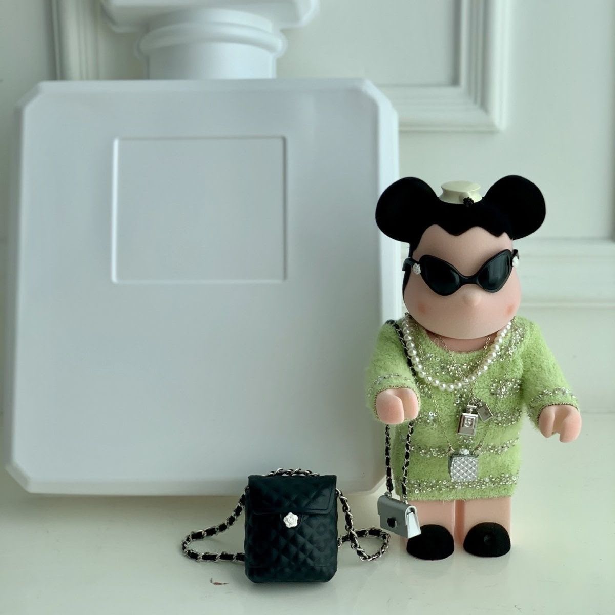 Coco Chanel-Inspired Violent Bear 28cm Flocked Material