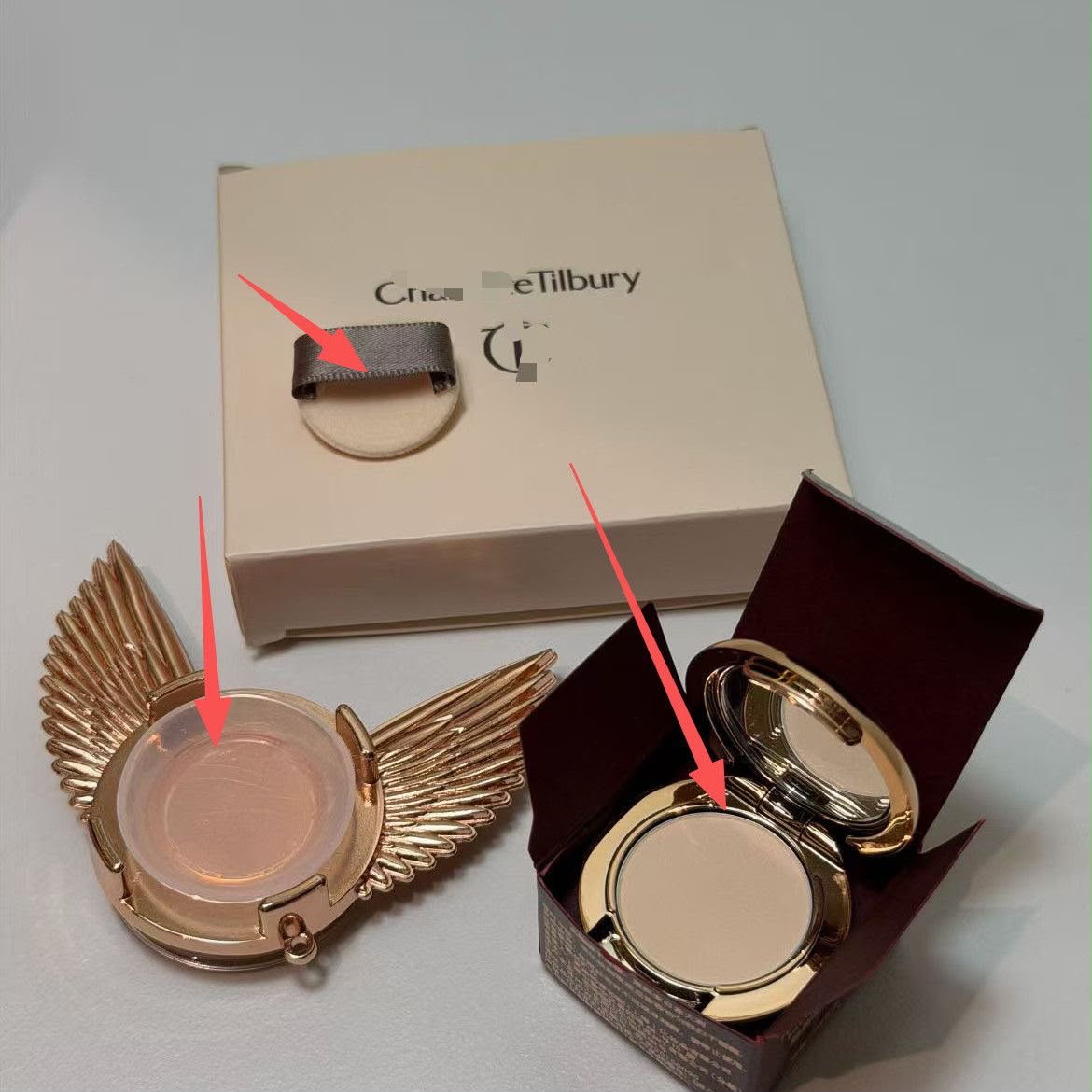 Charlotte Tilbury Winged Micro Powder Fair Winged Compact Phone Socket GWP mac