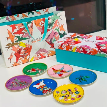 Tiffany & Co. x Andy Warhol Festive Bone China Set of 6 Dessert Plates