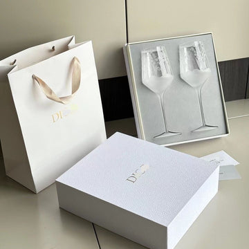 Christian Dior Light Luxury Lily of the Valley Pattern Crystal Glass Gift Box