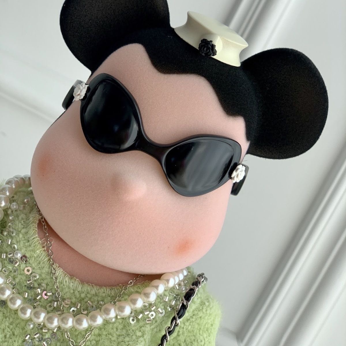 Coco Chanel-Inspired Violent Bear 28cm Flocked Material