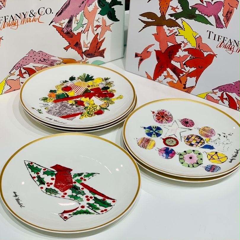 Tiffany & Co. x Andy Warhol Festive Bone China Set of 6 Dessert Plates