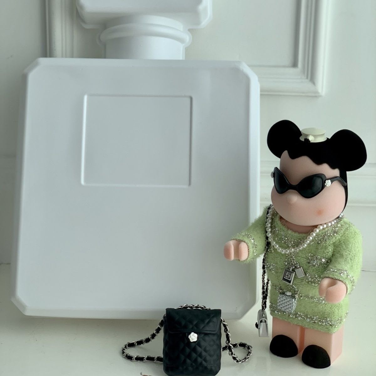 Coco Chanel-Inspired Violent Bear 28cm Flocked Material