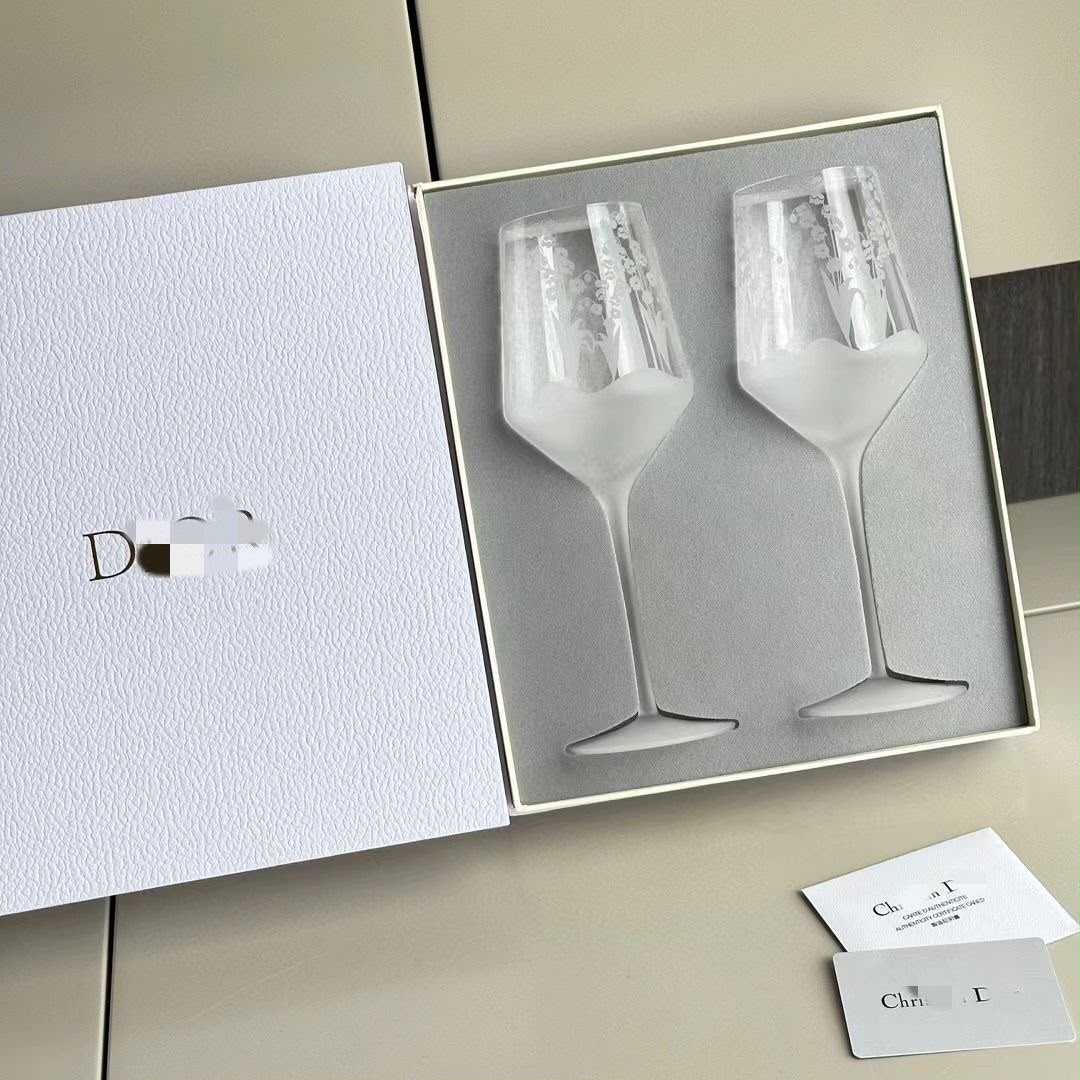 Christian Dior Light Luxury Lily of the Valley Pattern Crystal Glass Gift Box