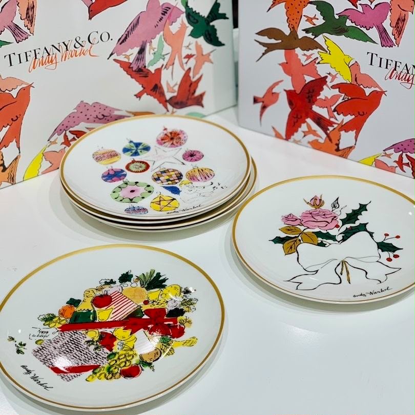 Tiffany & Co. x Andy Warhol Festive Bone China Set of 6 Dessert Plates
