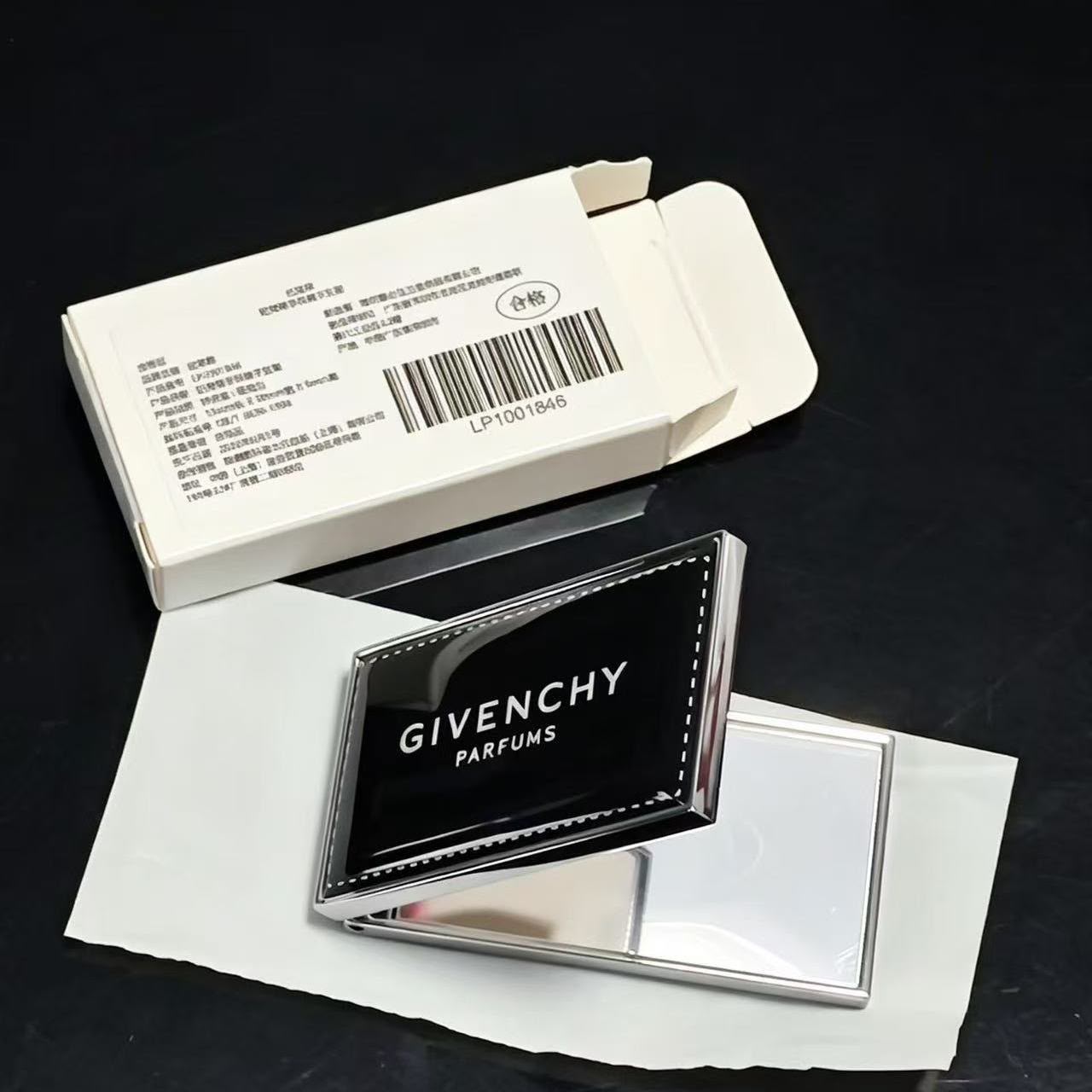 GIVENCHY PERFUMES Black Pocket Mirror Hand Mirror Blend Gifts