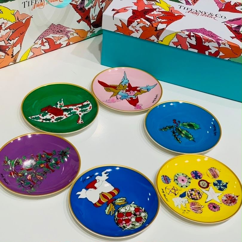 Tiffany & Co. x Andy Warhol Festive Bone China Set of 6 Dessert Plates