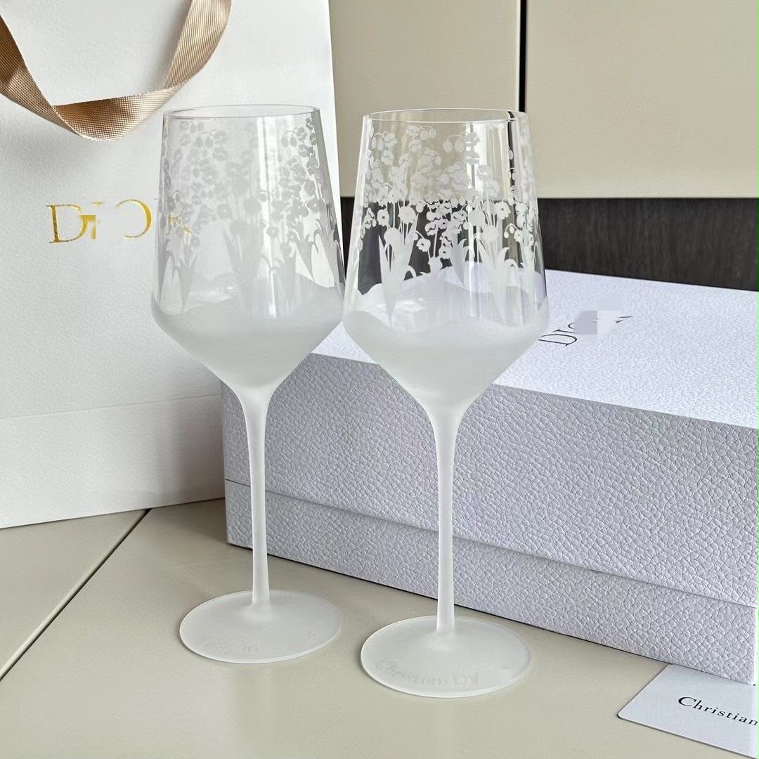 Christian Dior Light Luxury Lily of the Valley Pattern Crystal Glass Gift Box