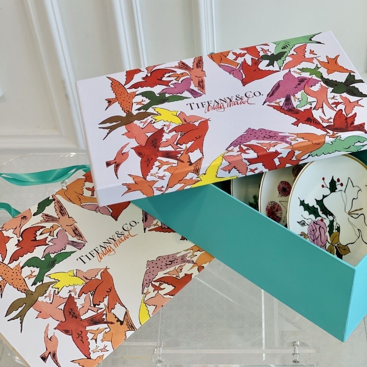 Tiffany & Co. x Andy Warhol Festive Bone China Set of 6 Dessert Plates