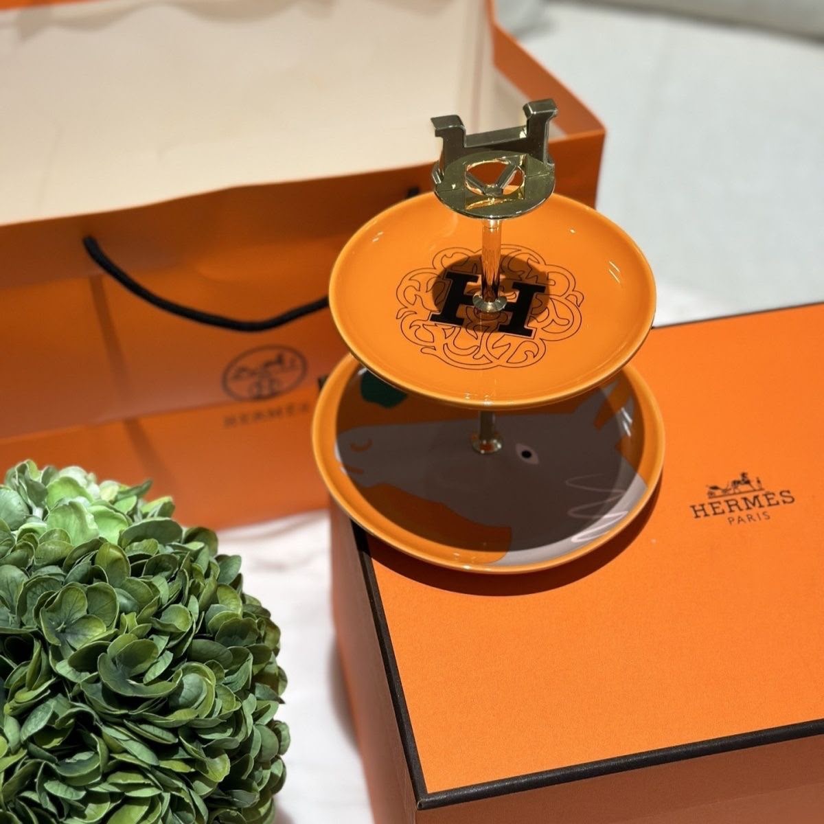 Hermès Home Collection New Afternoon Tea Coffee Cup Dessert Plate Set Of 3