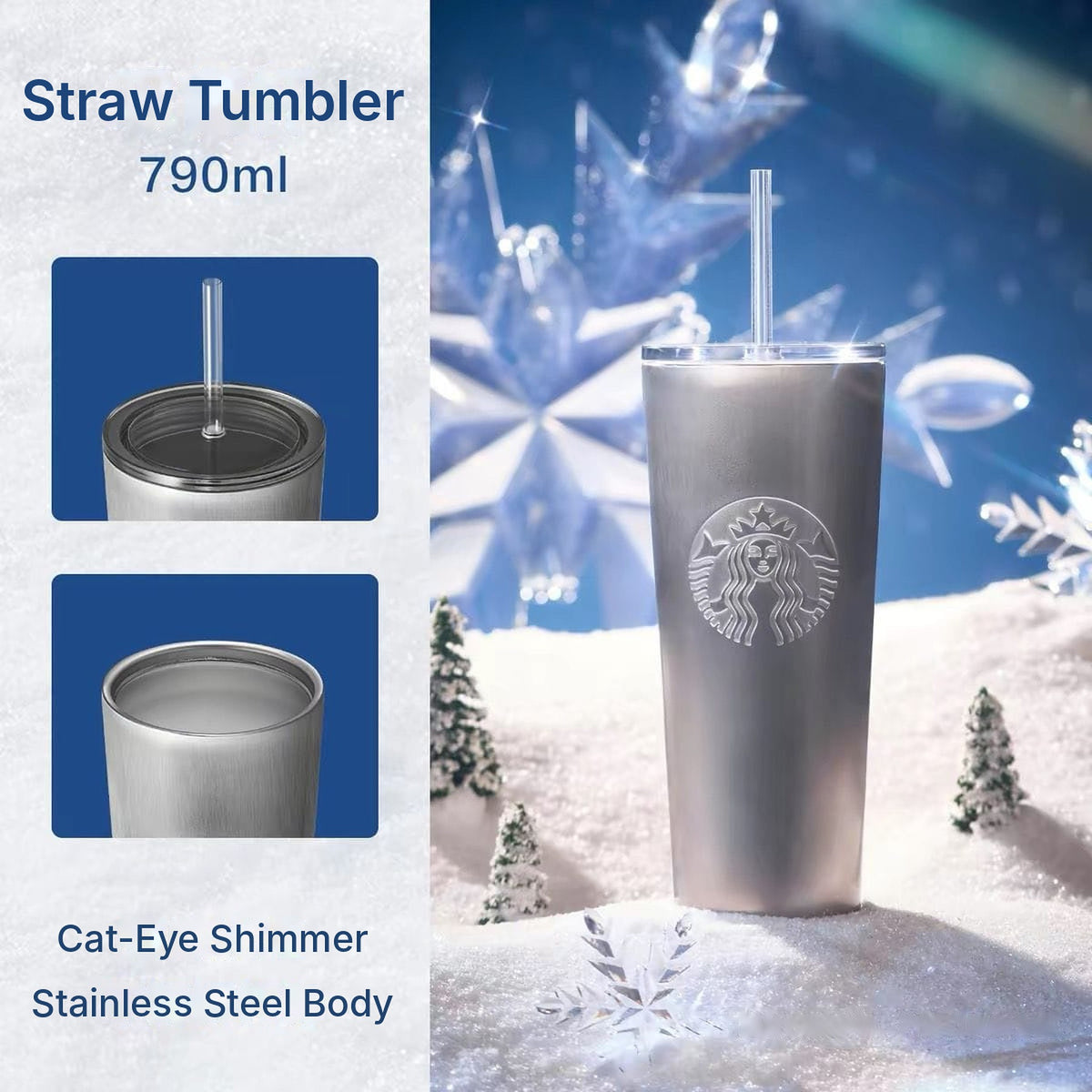 Starbucks Insulated Stainless Steel Straw Tumbler – Gift Box Included