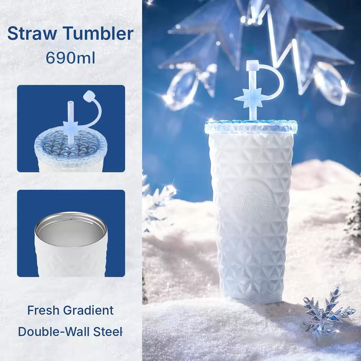 Starbucks Insulated Stainless Steel Straw Tumbler – Gift Box Included