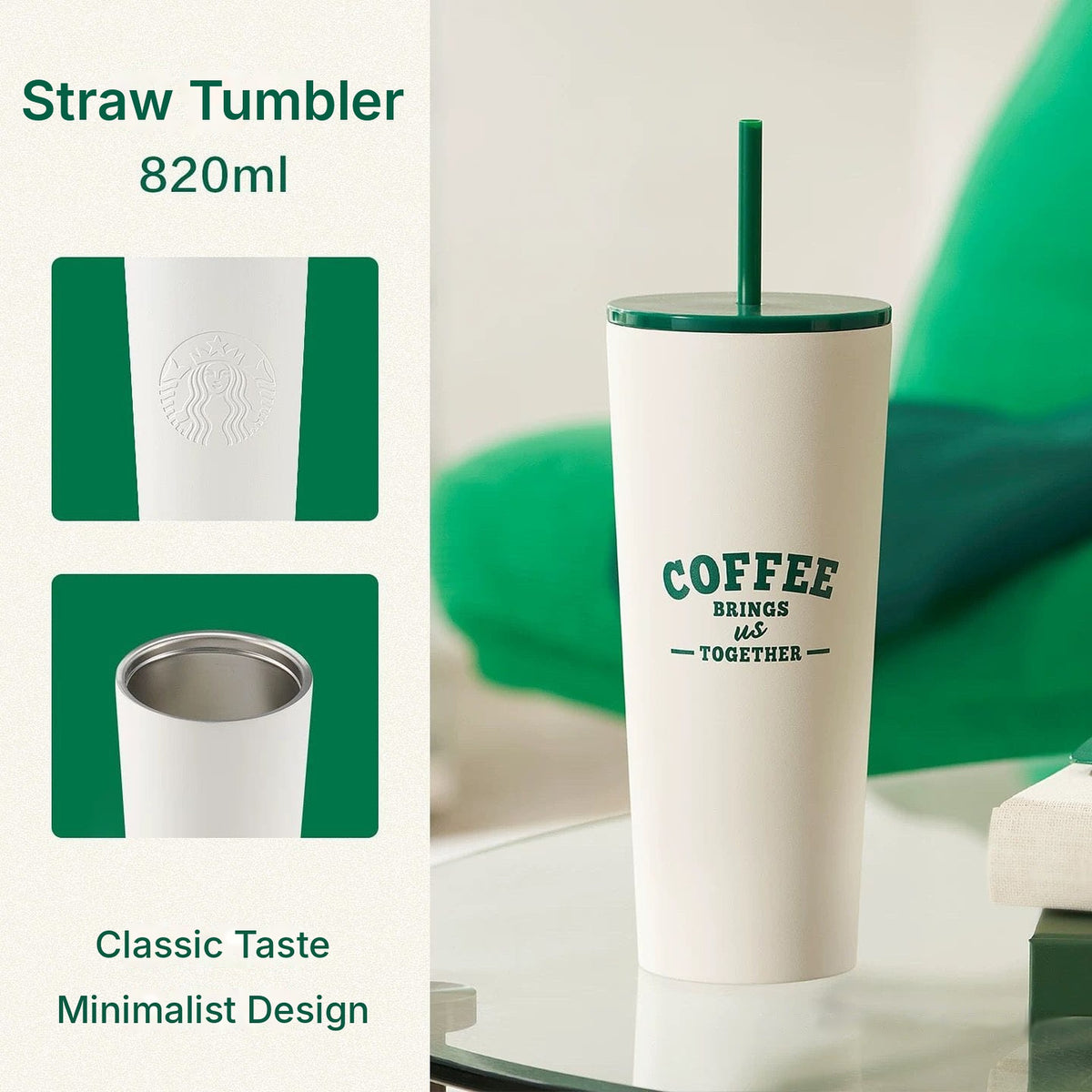 Starbucks Insulated Stainless Steel Straw Tumbler – Gift Box Included